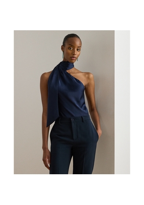Charmeuse Tie-Neck Halter Top
