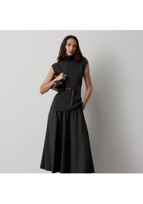 Evilyn Wool Flannel Skirt