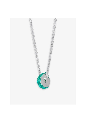 Womens La Maison Couture The Rock Hound Wheel Ceramic-Coated Sterling-Silver Pendant Necklace