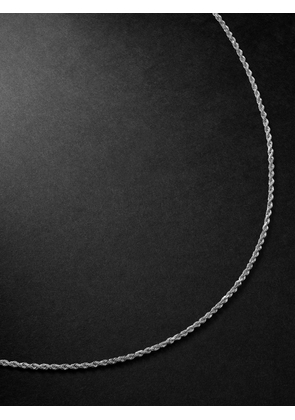 Alex Moss New York - 22-Inch 14-Karat White Gold Rope Chain Necklace - Men - Silver