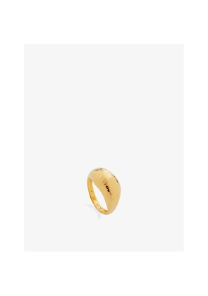 Womens Monica Vinader Deia 18ct Gold-Plated Vermeil Silver Ring