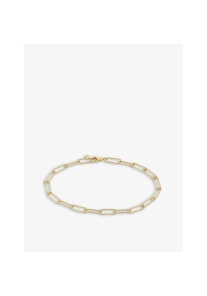 Womens Monica Vinader Alta 18ct Textured Gold-Plated Vermeil Sterling Silver Bracelet