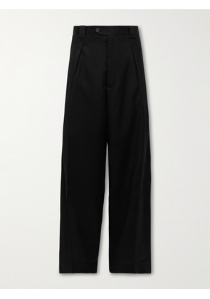 Enfants Riches Déprimés - Boiler Room Wide-Leg Pleated Virgin Wool-Gabardine Trousers - Men - Black - IT 44