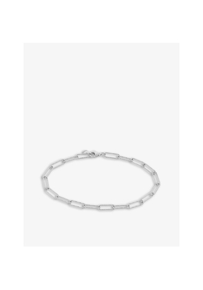 Womens Monica Vinader Alta Textured Sterling Silver Bracelet