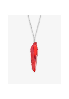 Womens La Maison Couture The Rock Hound Wand Ceramic-Coated Sterling-Silver Pendant Necklace