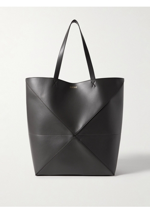 LOEWE - Puzzle Fold XL Panelled Leather Tote Bag - Men - Gray