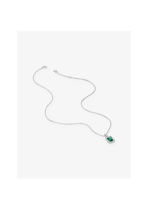 Womens Carat London Eton Sterling-Silver and Cubic Zirconia Pendant Necklace