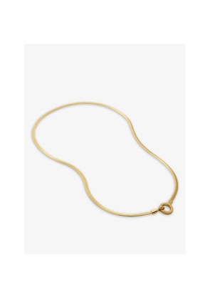Womens Monica Vinader Snake 18ct Yellow Gold-Plated Vermeil Sterling-Silver Chain Necklace