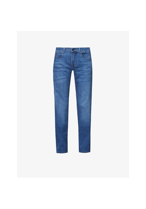 Mens 7 For All Mankind Standard Luxe Performance Regular-Fit Straight-Leg Stretch-Denim Jeans