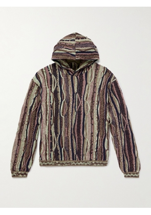 KAPITAL - Gaudy Knitted Hoodie - Men - Blue - 1