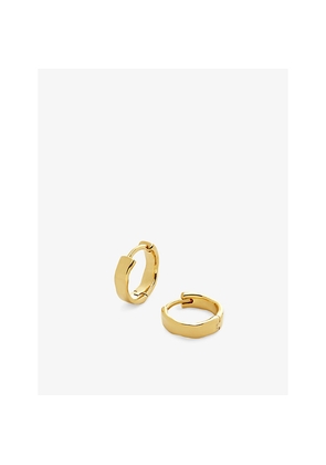 Womens Monica Vinader Siren Muse 18ct Yellow Gold-Plated Vermeil Sterling-Silver Huggie Earrings