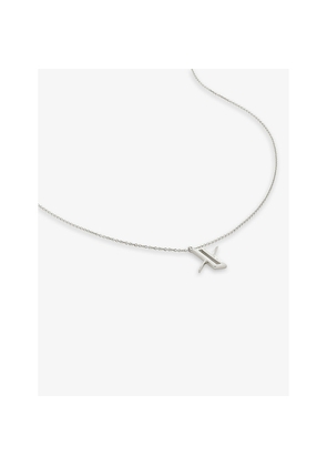 Womens Monica Vinader X Letter-Charm Sterling-Silver Pendant Necklace
