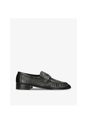 Womens The Row Gathered Leather Loafers
