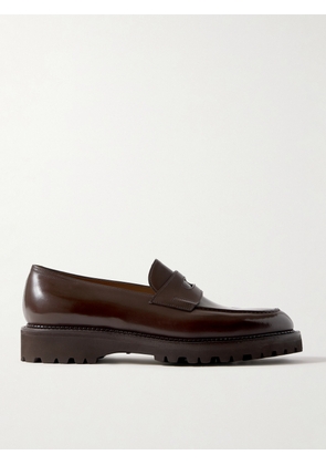 John Lobb - Lopez New Standard Leather Penny Loafers - Men - Brown - UK 6