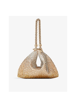 Womens Jimmy Choo Callie Crystal-Embellished Satin Clutch Bag