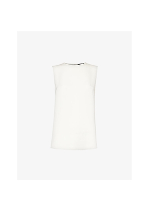 Womens Theory Sleeveless Regular-Fit Silk Top