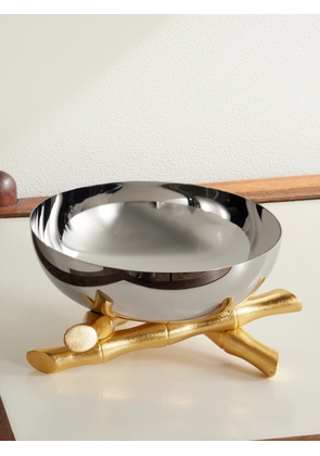 L'Objet - Bambou Medium Stainless Steel and Gold-Plated Bowl - Men - Silver