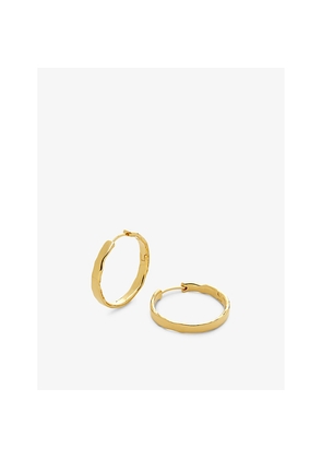 Womens Monica Vinader Siren Muse Medium 18ct Yellow Gold-Plated Vermeil Sterling-Silver Hoop Earrings