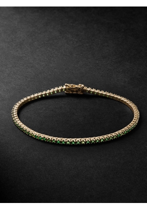KOLOURS JEWELRY - Spectra 14-Karat Gold Emerald Tennis Bracelet - Men - Gold - 18