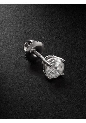 Alex Moss New York - 14-Karat White Gold Diamond Single Earring - Men - Silver