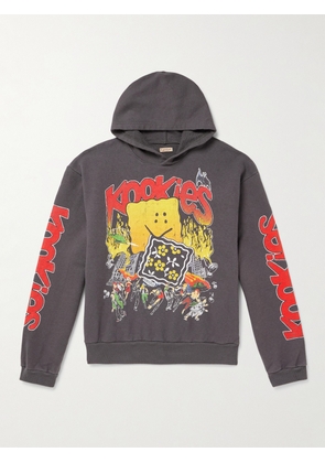 KAPITAL - Buster Peckish Rainbowy Printed Cotton-Jersey Hoodie - Men - Gray - 1