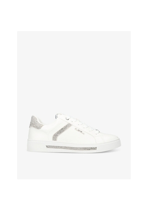 Womens Carvela Daze Jewel Leather Low-Top Trainers