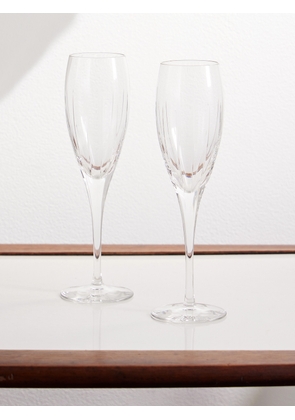 Christofle - Iriana Set of Two Crystal Champagne Flutes - Men - Neutrals