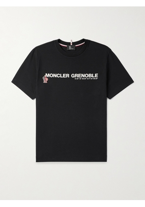 Moncler Grenoble - Day-Namic Logo-Appliquéd Stretch-Cotton Jersey T-Shirt - Men - Black - XS
