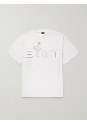 SAINT MXXXXXX - Sorayama Marilyn Logo-Print Cotton-Jersey T-Shirt - Men - Neutrals - S