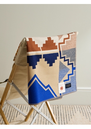 Pendleton - Aicf Directions Home Virgin Wool and Cotton-Blend Jacquard Blanket - Men - Blue
