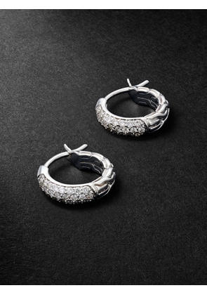 John Hardy - JH Essentials Sterling Silver Diamond Hoop Earrings - Men - Silver