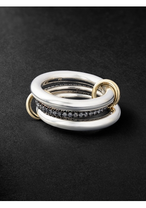 Spinelli Kilcollin - Libra Gris Sterling Silver, 18-Karat Gold and Diamond Ring - Men - Silver - 10