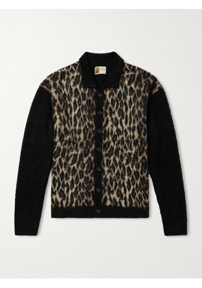 SAINT MXXXXXX - Leopard-Jacquard Cardigan - Men - Black - S