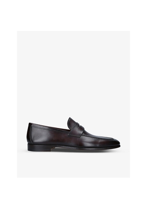 Mens Magnanni Delos Almond-Toe Suede Loafers