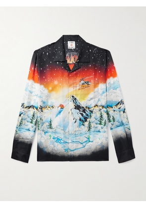 Casablanca - Convertible-Collar Printed Silk-Twill Shirt - Men - Black - XS