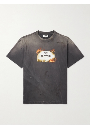 SAINT MXXXXXX - Nas Printed Cotton-Jersey T-Shirt - Men - Black - S