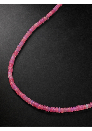 JIA JIA - Mini Gold Opal Beaded Necklace - Men - Pink