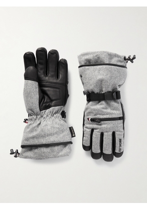 Moncler Grenoble - Grenoble Stretch-Shell and Leather Ski Gloves - Men - Gray - M