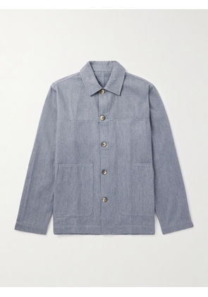 Frescobol Carioca - Belford Herringbone Cotton and Cashmere-Blend Jacket - Men - Blue - S