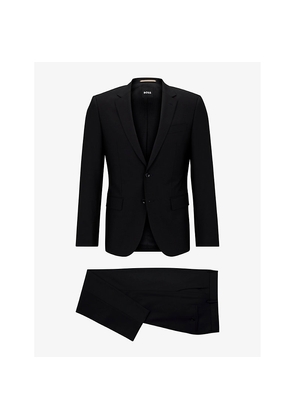 Mens Boss Single-Breasted Slim-Fit Stretch-Virgin Wool Suit