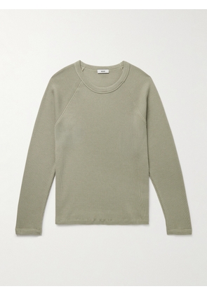 AGOLDE - Payson Waffle-Knit Cotton-Blend T-Shirt - Men - Green - S