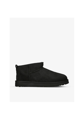 Mens UGG Classic Ultra Mini Shearling-Lined Suede Ankle Boots