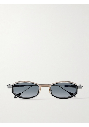 Jacques Marie Mage - Last Frontier VI Hardin Oval-Frame Metal and Acetate Sunglasses - Men - Silver