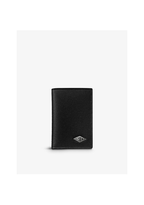 Womens Cartier Losange Logo-Plaque Leather and Palladium Card Holder
