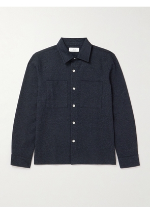Mr P. - Twill Overshirt - Men - Blue - XS
