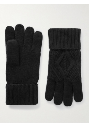 Polo Ralph Lauren - Cable-Knit Wool and Cashmere-Blend Gloves - Men - Black