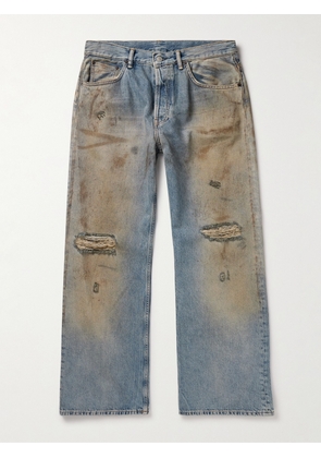 Acne Studios - Straight-Leg Distressed Jeans - Men - Blue - UK/US 28