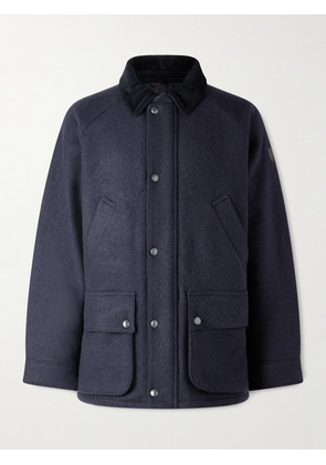 Polo Ralph Lauren - Logo-Appliquéd Cotton Corduroy-Trimmed Wool-Twill Jacket - Men - Blue - S