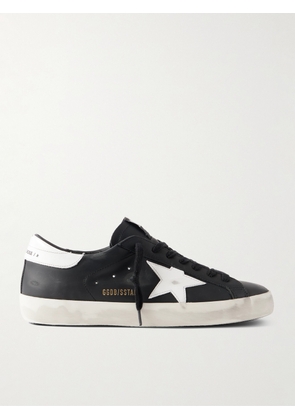Golden Goose - Super-Star Distressed Leather Sneakers - Men - Black - EU 39