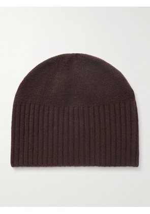 Allude - Ribbed Cashmere Beanie - Men - Brown